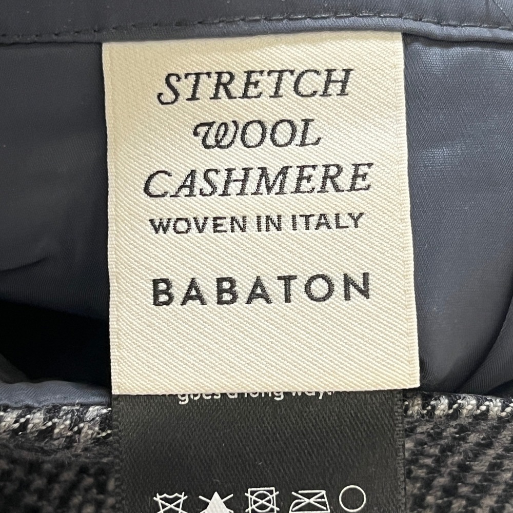 Babaton‎ Dress Pants Women 6 Grey Stretch Wool Cashmere Houndstooth - Picture 7 of 11